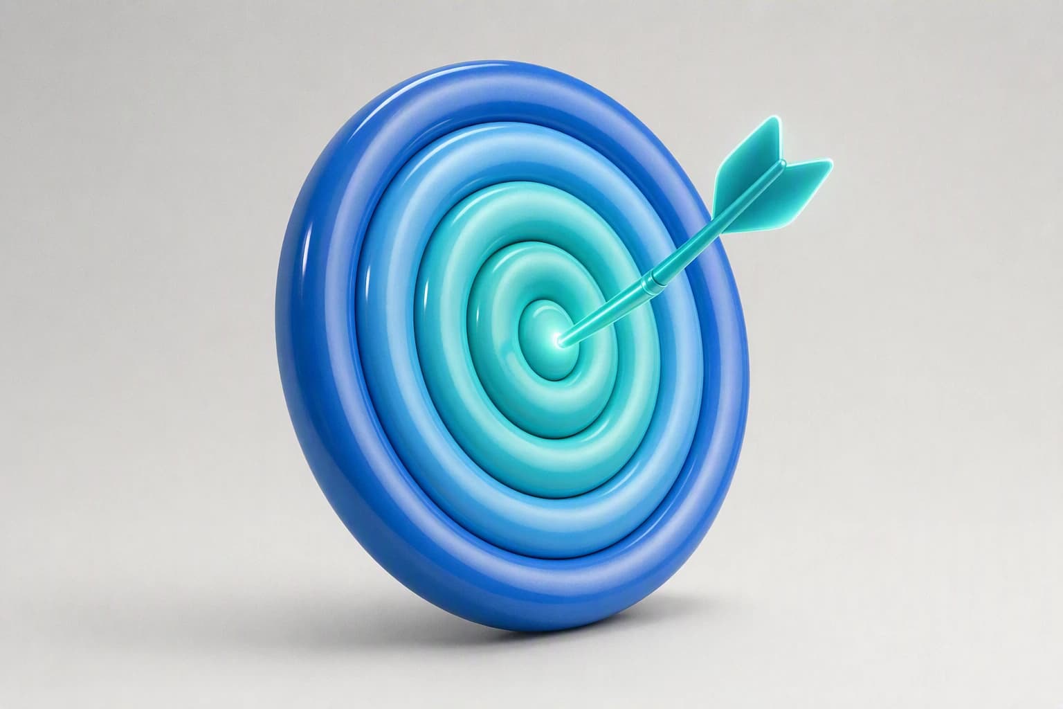 An arrow striking the exact center of a target, representing paid PPC campaigns aimed at measurable performance, not just impressions