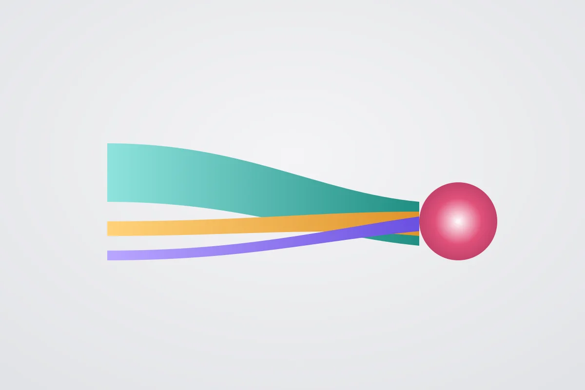 Abstract visualization representing leads diversified across property portals, search, and social