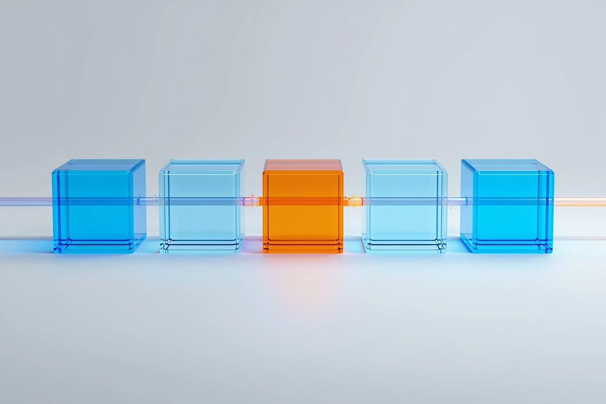An accounts payable workflow moving automatically, with one exception flagged for review