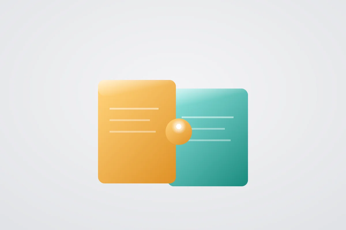 Abstract graphic representing software automatically matching invoices against purchase orders