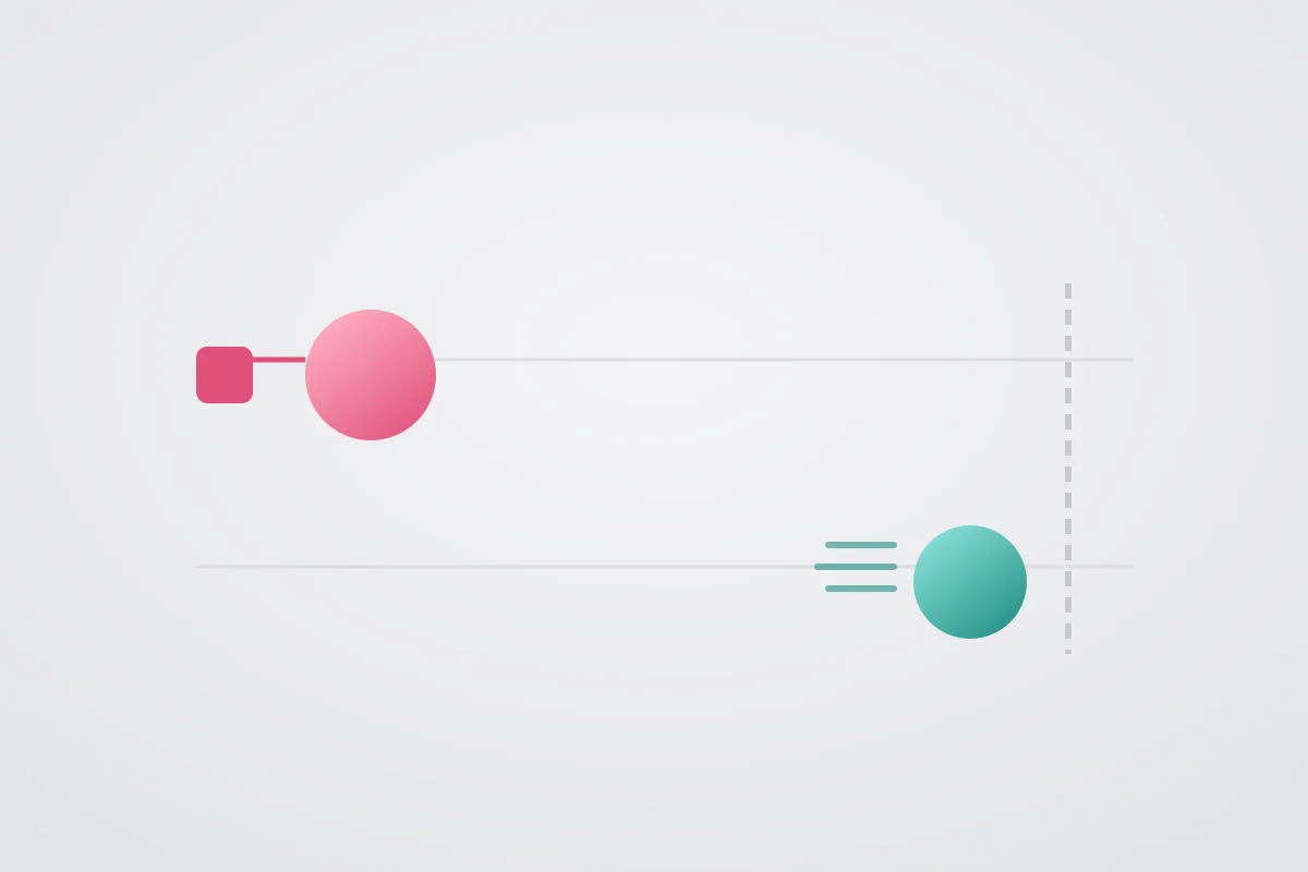 Abstract flowing graphic representing a measurable page-load gap between two store architectures
