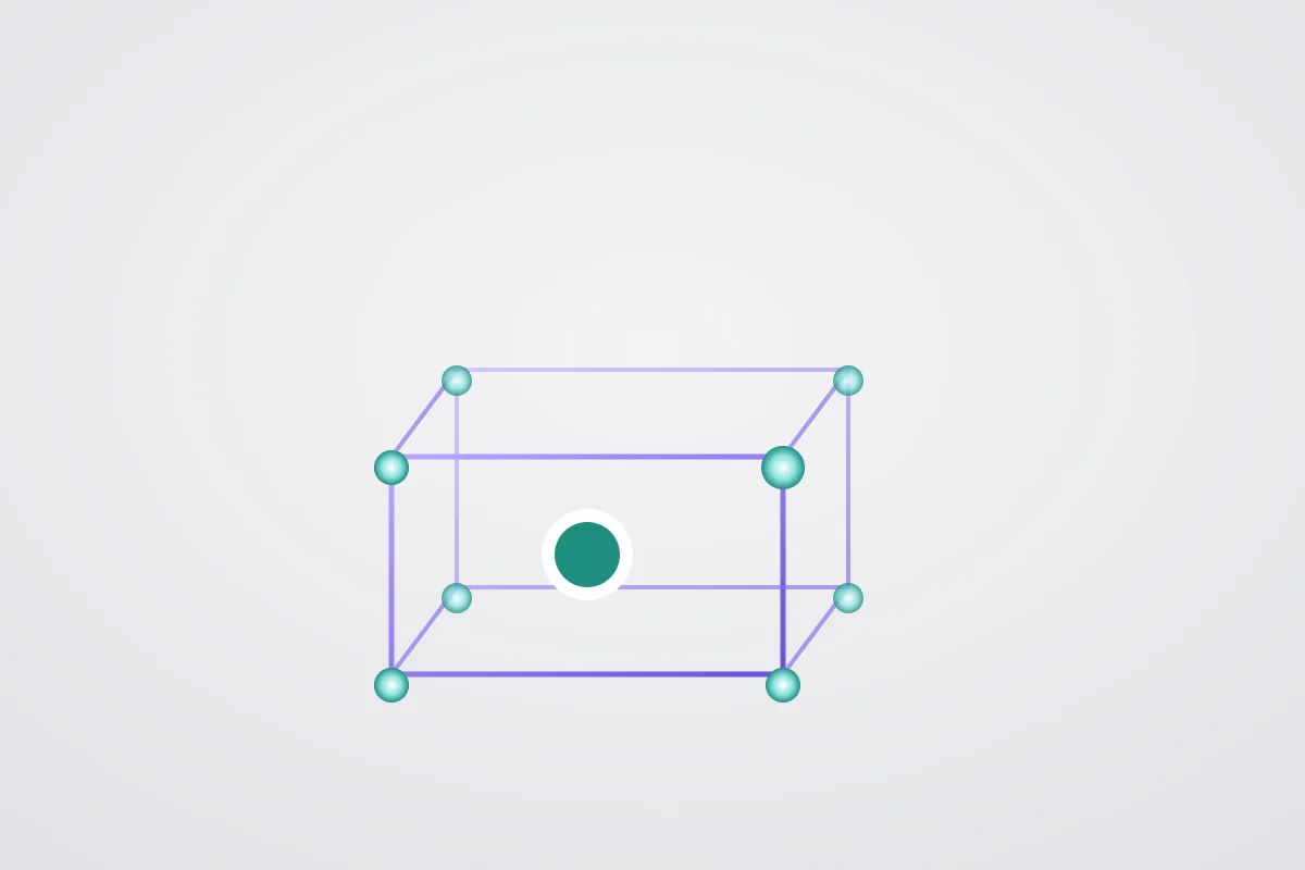 Abstract 3D visualization representing a WhatsApp bot connected to real order and booking data