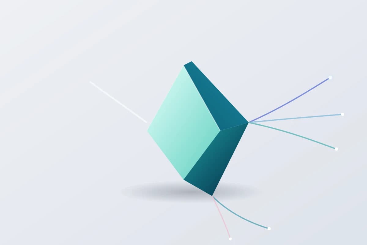 Interconnected 3D cube network representing ProjexAI's integrated AI-driven systems